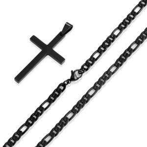 Oumi Tùy Chỉnh 316L Thép Không Gỉ 18K Vàng Đen Bạc Mạ Christian Chain Chữ Thập Dây Chuyền Mặt Dây Chuyền Cho Nam Giới - Product Image 6