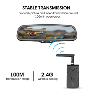 Sistema de cámara inalámbrica 2,4G Kit de monitor de marcha atrás de vehículo de 4,3 "con cámara de estacionamiento