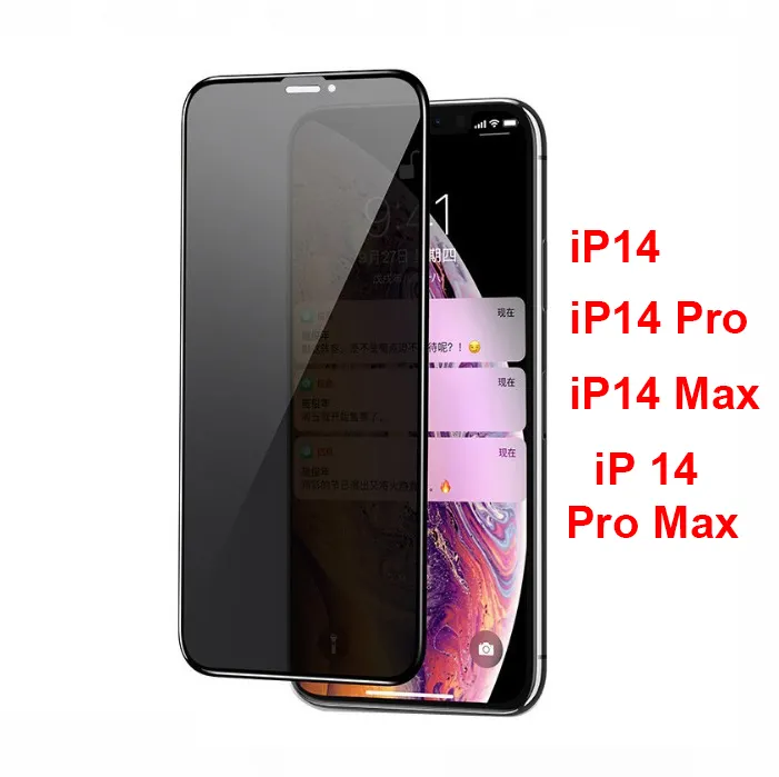 Top Kwaliteit Privacy Gehard Glas Anti Spy Telefoon Screen Protector Voor Iphone 11 12 13 14 Pro Max