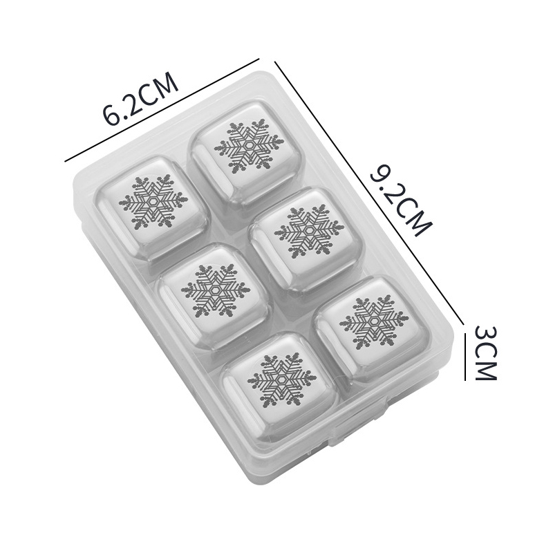 Six PCs flocon de neige dans la boîte