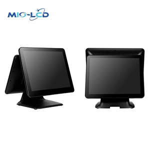 Двойной сенсорный экран POS-машина 15 дюймов windows Pos терминал Ресторан розничная продажа 4 + 64 ГБ все-в-одном POS терминал кассовый аппарат - Product Image 2