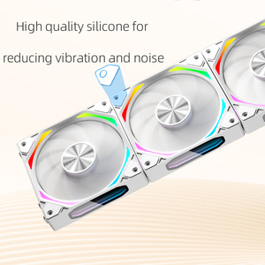 COOLMOON Gaming Computer PC Case Argb Fans <strong>Kit</strong> 120mm Argb Pwm Infinity Mirror Fan Wireless Splicing Silent Computer Cooling Fan - Product Image 4