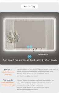 Shinechip 110V 220V espejo Sensor táctil multifunción Defog Dimmer tira de luz LED controlador Sensor táctil interruptor para espejo