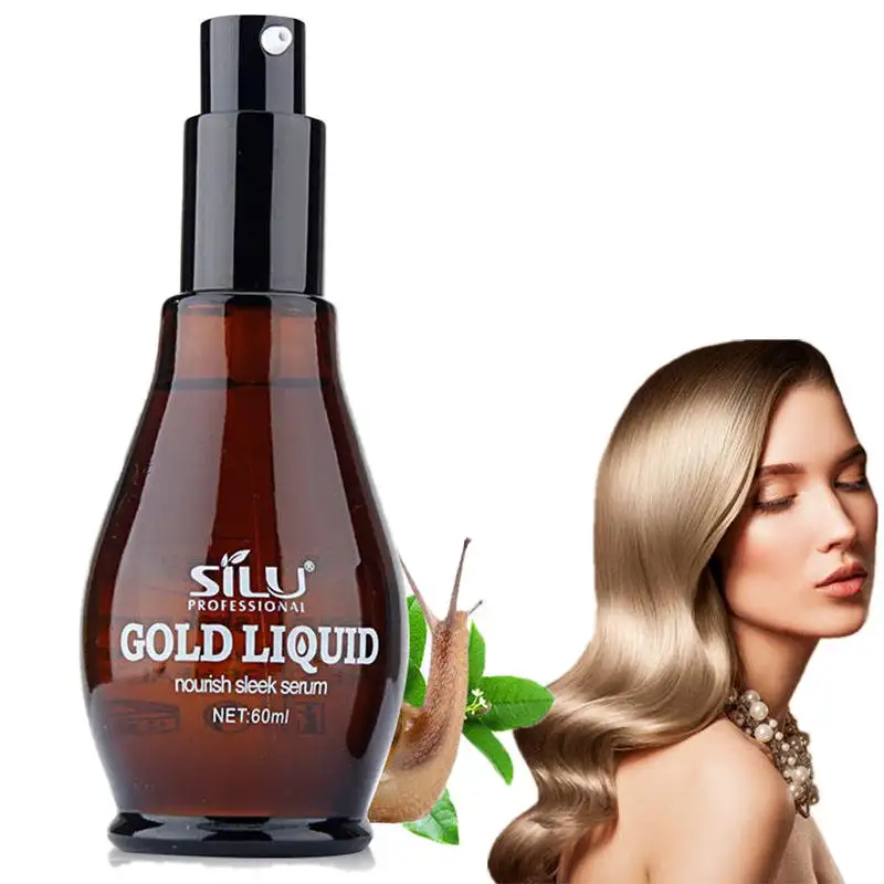 Huile d'extrait de noix d'argan non grasse de qualité supérieure, texture légère et pure, facile à absorber par le sérum capillaire