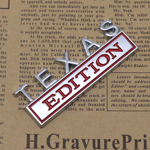 Wholesale 8*2.8CM TEXAS EDITION Car Modification Metal Emblems Auto Personalized Decoration Stickers Customized Service Accepted - Product Image 2
