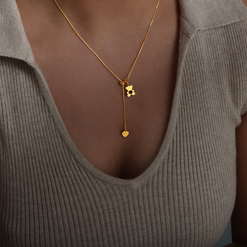 Gold necklace -44+5cm