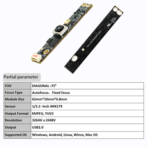 IMX179 USB 8MP HD産業用カメラモジュールファイル撮影用UVCプロトコルに準拠したオートフォーカス付き - Product Image 2