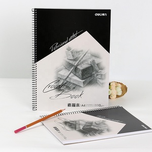 定制专业精装螺旋素描本批发纸板纸软封面螺旋日记本廉价空白图画书