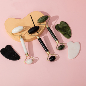 RubyFace kuvars gül yeşim yüz masajı için Set vücut Gua Sha sopa ve Hairband dahil yüz yıkama hediye kutu seti - Product Image 2