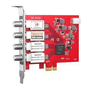 TBS6522Hマルチスタンダードクワッド (2SAT2Ter/ケーブル) チューナーPCI-Eカードは、IPTV OTTストリーミング用の無料DVBTVチャンネルを受信します - Product Image 2