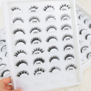הסיטונאי של כותנה שחורה ריסים רך lash maux mink אריזה מותאם אישית רך קצר פלאפי מרק