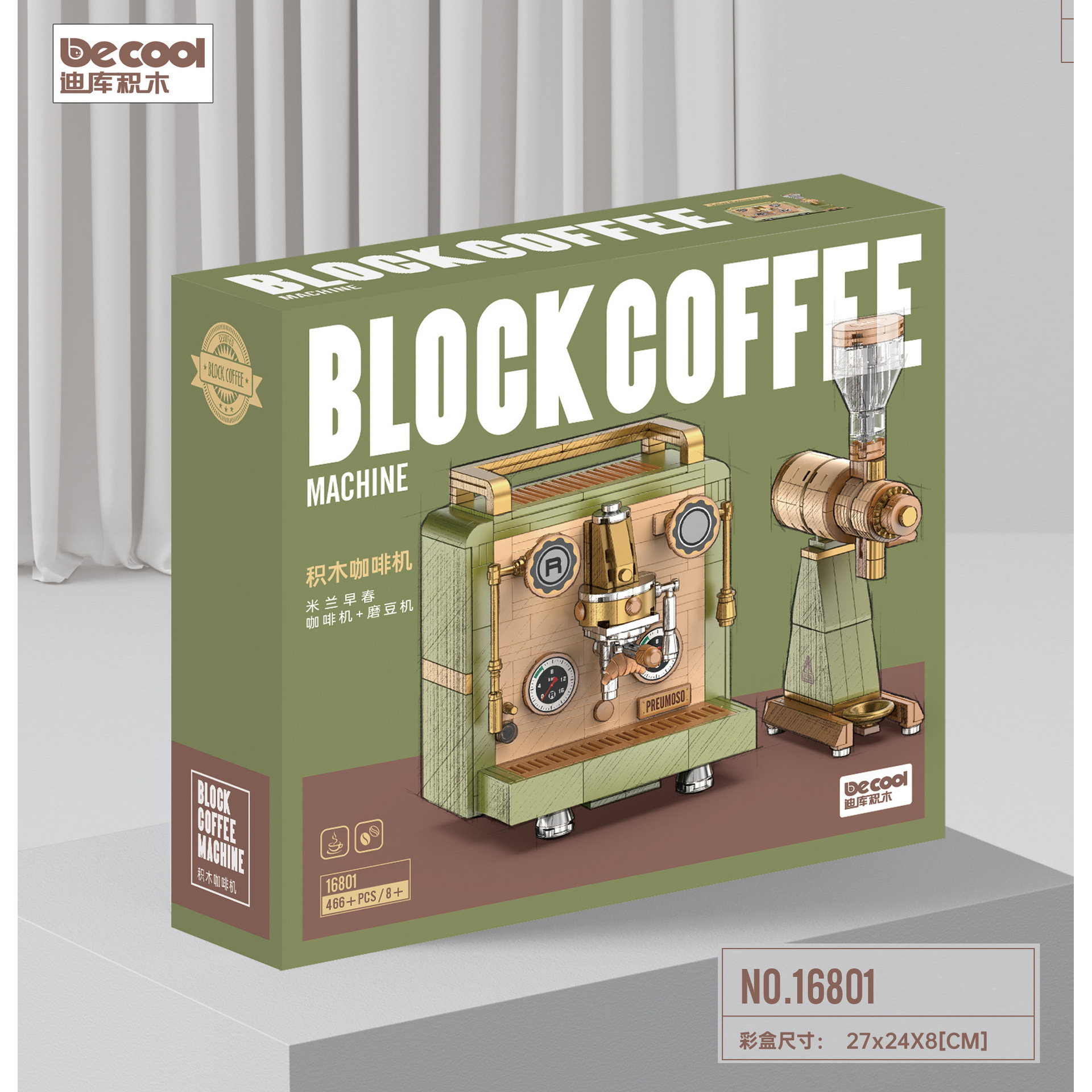 Dico 16801 Machine à café et moulin à café combinés