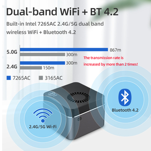 In-tel Ce leron N4100 dört çekirdekli 4G LPDDR4 RAM 64GB SSD WIFI Bluetooth4.2 4K HTPC masaüstü Win10 küçük cep Mini Pc bilgisayar - Product Image 2