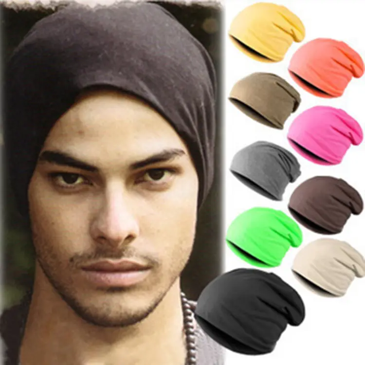 Berretto da uomo Slouch Hollow Beanie sottile berretto estivo Skullcap Slouchy Beanie per uomo/donna Oversize Baggy Skull Cap