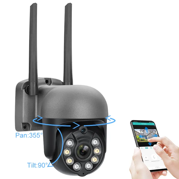 Outdoor Waterproof 3MP Wireless Security IR Camera 2 Way Audio Motion Detection Wifi PT Camera