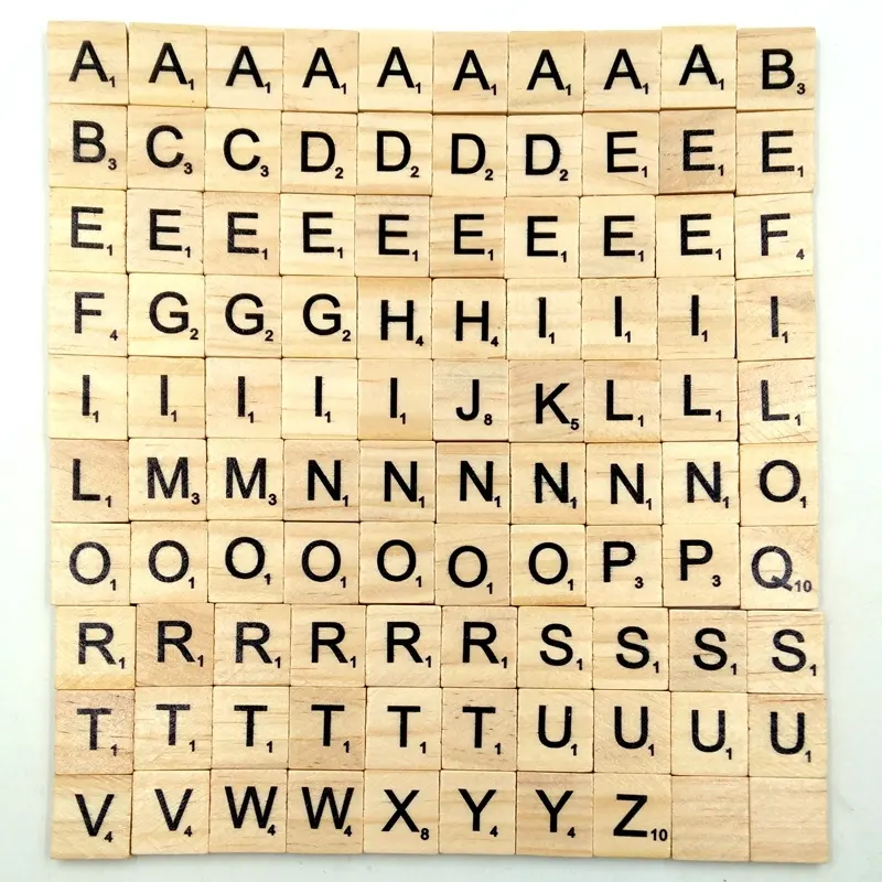 Palavras em inglês natural letras alfabeto para artesanato