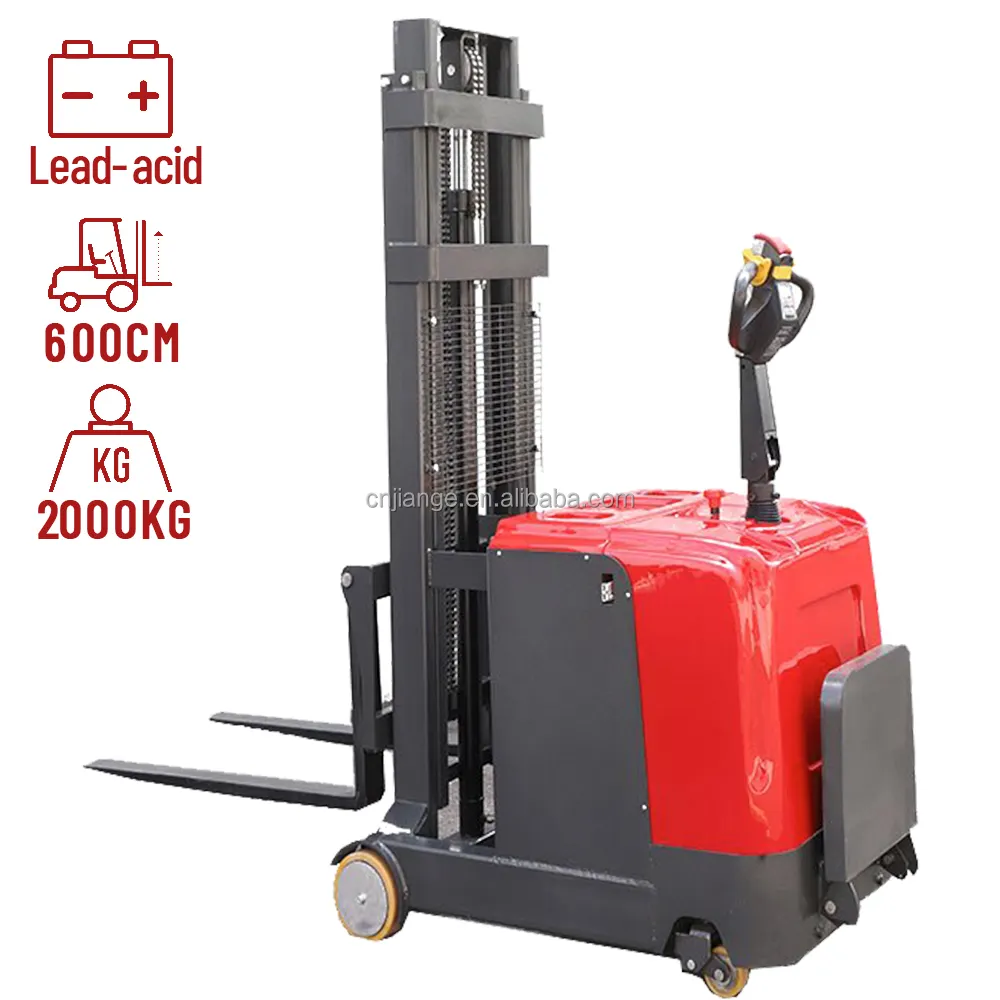 Wholesale 1.5t 2t 2m 6m Legless Pedestrian Standing stacker Electric Pallet Stacker truck electric stacker