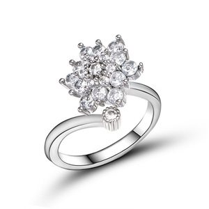 Fidget chống căng thẳng lo lắng nhẫn cho phụ nữ mạ vàng xoay mặt trời quay hướng dương lo lắng hướng dương spinner vòng - Product Image 1