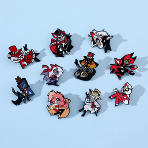 Dễ Thương Phim Hoạt Hình Kim Loại Pin Movie Nhân Vật Hazbin Khách Sạn Bán Buôn Anime Mềm Cứng Men Ve Áo Pin Cho Khuyến Mãi - Product Image 6