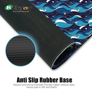 Blue Wave XL Extended Gaming <span class=keywords><strong>Keyboard</strong></span> Mousepad Grosso Borda Costurado Impermeável Non-Slip Nature Rubber <span class=keywords><strong>Computer</strong></span> Mats em Stock