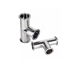 サニタリーグレードSS304/316LイコールティークランプDINISOトライクランプタイプ3ウェイ溶接フェルールOD64MMパイプ継手トライクランプティーレデューサー - Product Image 4