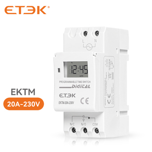 Etek เครื่องจับเวลารายสัปดาห์อุปกรณ์ป้องกันแรงดันไฟฟ้าเกินรีเลย์3เฟสอุตสาหกรรมป้องกันแรงดันไฟฟ้า EKTM-20A - Product Image 1