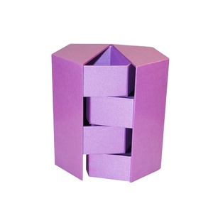 Kunden spezifische Luxus-High-End-Doppeltür hartes Sechseck Vier schicht ige Geschenk box aus Pappe Schokoladen blumen verpackung