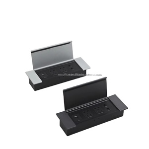 2025新设计的220v Matel书桌插座多插座齐平安装嵌入式电源板，带USB C - Product Image 2