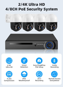 XMEye 4MP 8MP POE Kit de cámara de red IP CCTV Audio bidireccional Sistema NVR Poe cámaras IP Kit PTZ Sistema de cámara de seguridad POE para exteriores - Product Image 2