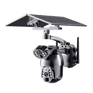 6MP Dual Lens Solar Ao Ar Livre WiFi CCTV Segurança PTZ Câmera Visão Noturna com <span class=keywords><strong>Sensor</strong></span> CMOS 4G Cartão Sim Incluído