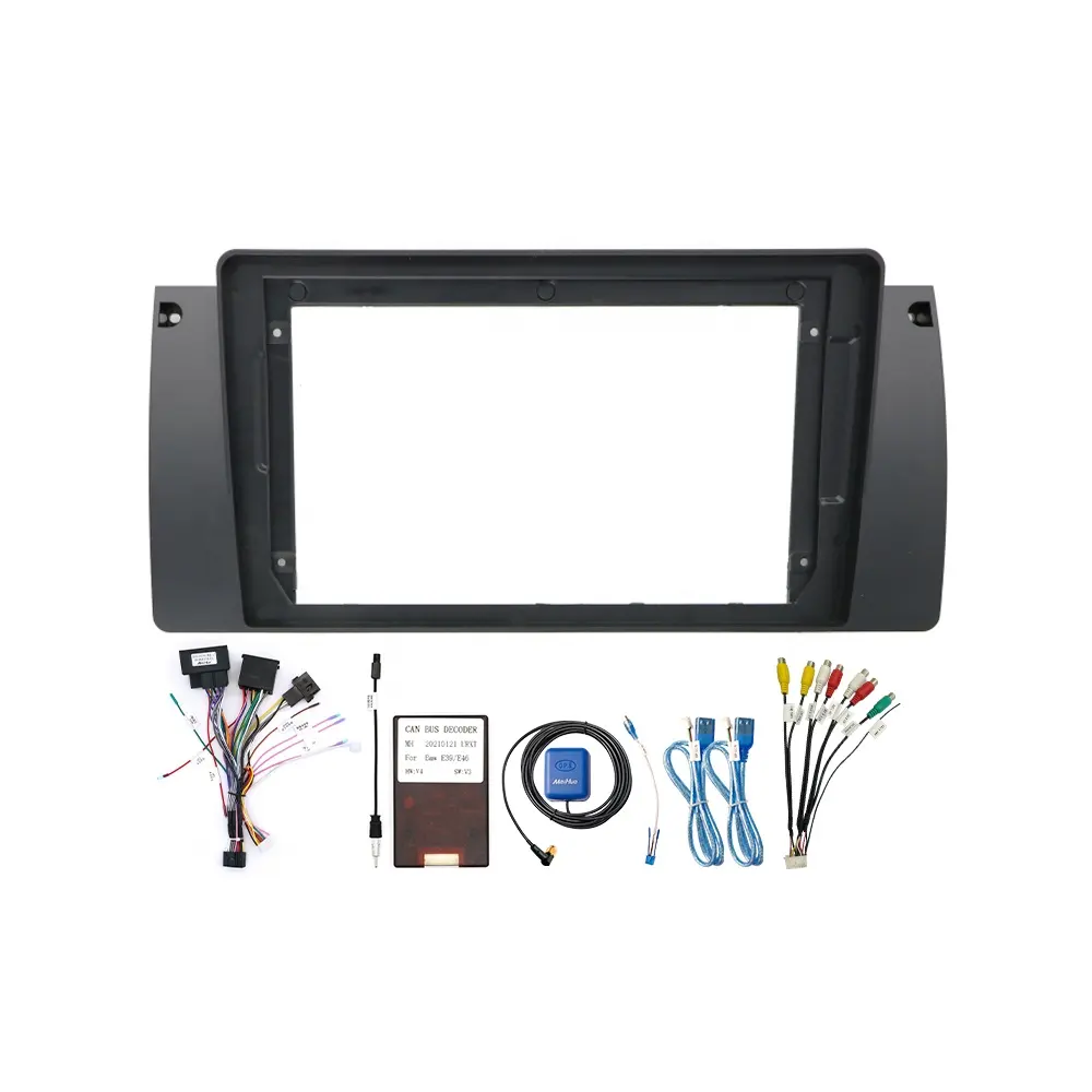 Meihua Kit Rangka DVD Mobil, untuk BMW E39 E53 X5 M5 1995-2006 dengan Tali Pengaman Kabel