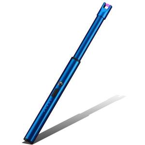新款厂家直销长可定制打火机多功能<span class=keywords><strong>USB</strong></span>烧烤电弧打火机带发光二极管电池显示屏