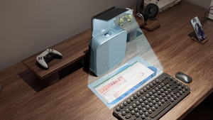 Portable Mini <strong>DLP</strong> Projector with Win11 Laptop,with Remote <strong>Controller</strong> Built-in Speaker Table Projector - Product Image 3