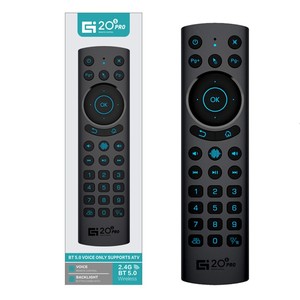 Telecomando Dual-mode BT5.0 + 2.4Ghz RF Smart TV Box Voice Air Mouse con tasti numerici - Product Image 1