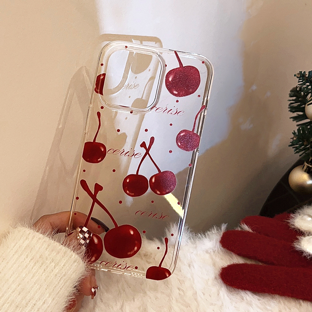 Transparent Wine Red Cherry