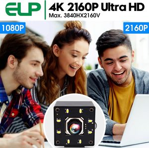 ELP Autofocus 4K Webcam visione notturna per PC Laptop Mini UVC USB2.0 Lightburn Camera IMX415 USB telecamera di sicurezza per Raspberry pi - Product Image 2