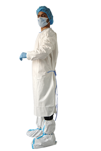 Dùng Một Lần Cách Ly Áo Choàng Y Tế Bảo Vệ Quần Áo Màu Xanh Trắng Biểu Tượng Tùy Chỉnh Y Tế OEM Bán Buôn Phẫu Thuật Áo - Product Image 6