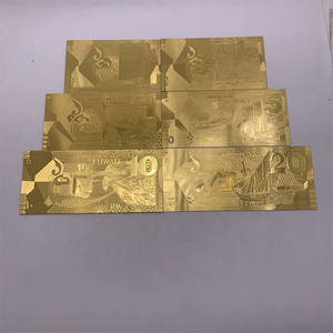 คูเวต 1/4 1/2 1 5 10 20 ดินาร์ของที่ระลึกธนบัตรทอง 24K Gold Plated Collection ของขวัญสําหรับตกแต่งบ้าน - Product Image 2