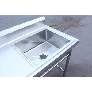 不锈钢厨房控制台水槽简单组装蔬菜水槽可定制加工 - Product Image 4