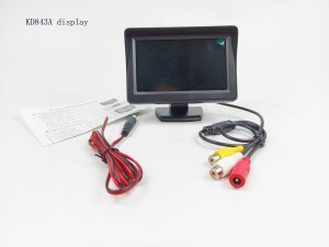 工厂流行的4.3英寸TFT汽车桌监视器DVD视频2路AV高解决方案摄像机超薄停车倒车监视器 - Product Image 4