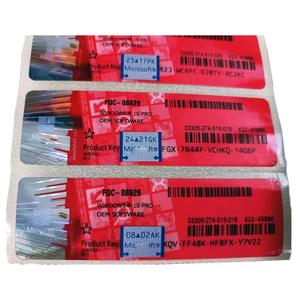 Màu Đỏ coa OEM Sticker Win <span class=keywords><strong>10</strong></span> <span class=keywords><strong>Pro</strong></span> toàn cầu trực tuyến kích hoạt chất lượng cao giấy phép 6 tháng đảm bảo DHL/fedex/UPS miễn phí vận chuyển - Product Image 4