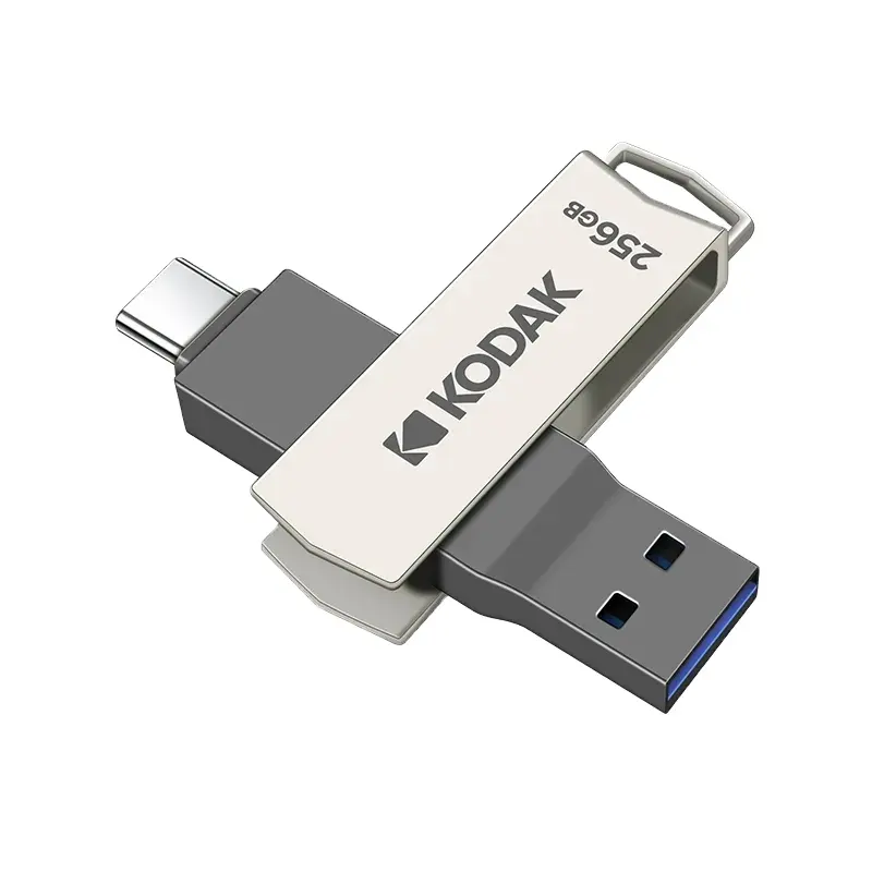 KODAK K273 USB3.2 stylo lecteur en métal 64 go 128 go 256 go OTG Type C disque clé de voiture Memoria USB 3.2 clés flash bâton étanche 2 en 1