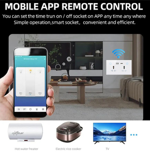 Tysh เต้าเสียบปลั๊กไฟฟ้าติดผนังอัจฉริยะ Wi-Fi 16A พร้อมพอร์ต Type-C ช่องเสียบผนังไฟฟ้าควบคุมด้วยเสียงผ่านแอป - Product Image 4