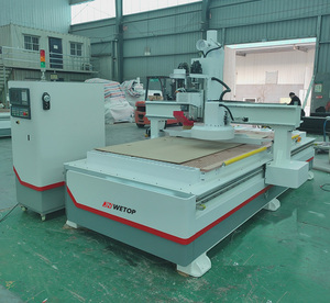 Wetop 3 Axis <strong>CNC</strong> <strong>Nesting</strong> Machine 9KW Auto Tool Change <strong>ATC</strong> <strong>Router</strong> for Wood Cutting Plywood Core Include Motor Pump for Furniture - Product Image 3