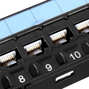 High Quality UTP 19&quot;1U Cat 6A <strong>Patch</strong> <strong>Panel</strong> 24 Ports Krone&amp;110 Dual IDC <strong>Patch</strong> <strong>Panel</strong> with Cable Management