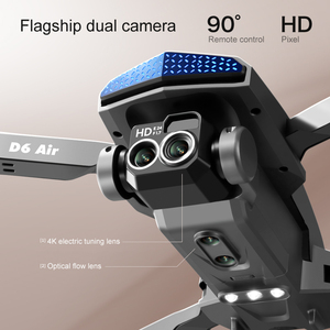 高品质D6 Wifi迷你4k FPV无人机Daul摄像机五面红外避障可折叠四轴直升机无人机 - Product Image 4