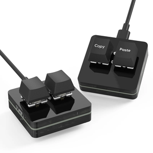 Mini teclado personalizado para copiar y pegar 2 teclas, teclado macro programable en U de intercambio en caliente mecánico