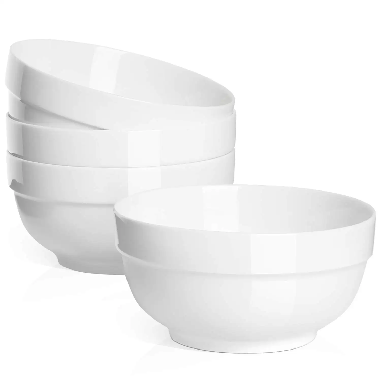 16 pcs simple and pure ceramic dinner set  white porcelain bowls