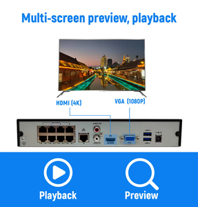 Factory Direct Sales UIN NVR3108-P8 8Ch 1SATA Ultra PoE NVR Uin 8-Channel 4k/8mp <strong>Network</strong> Monitoring Video Recorder <strong>Ip</strong> - Product Image 2