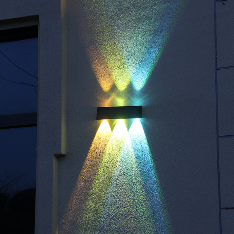 New outdoor waterproof solar light home garden villa exterior wall spotlight super bright wall light decorative light wall washe